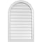 Ekena Millwork Round Top Surface Mount PVC Gable Vent w/ 2"W x 1-1/2"P Brickmould Frame, 24"W x 38"H GVPRT24X3802SN - alternate 1